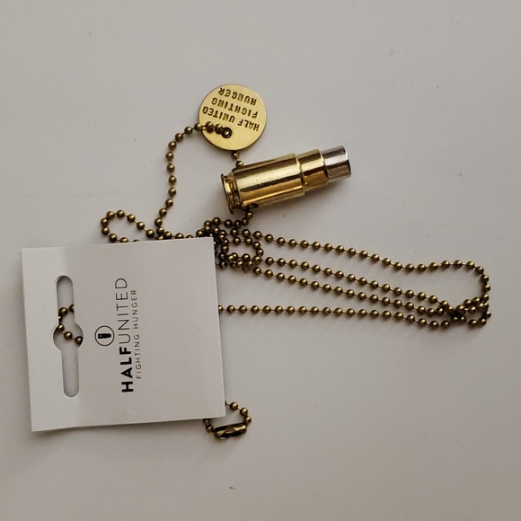 Half United Bullet‎ Necklace in Gold - Picture 1 of 10